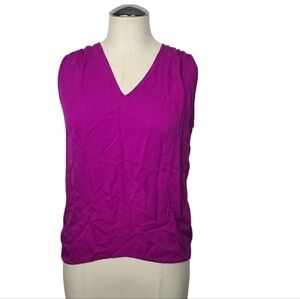 Diane Von Furstenberg Purple V Neck Sleeveless Blouse 4